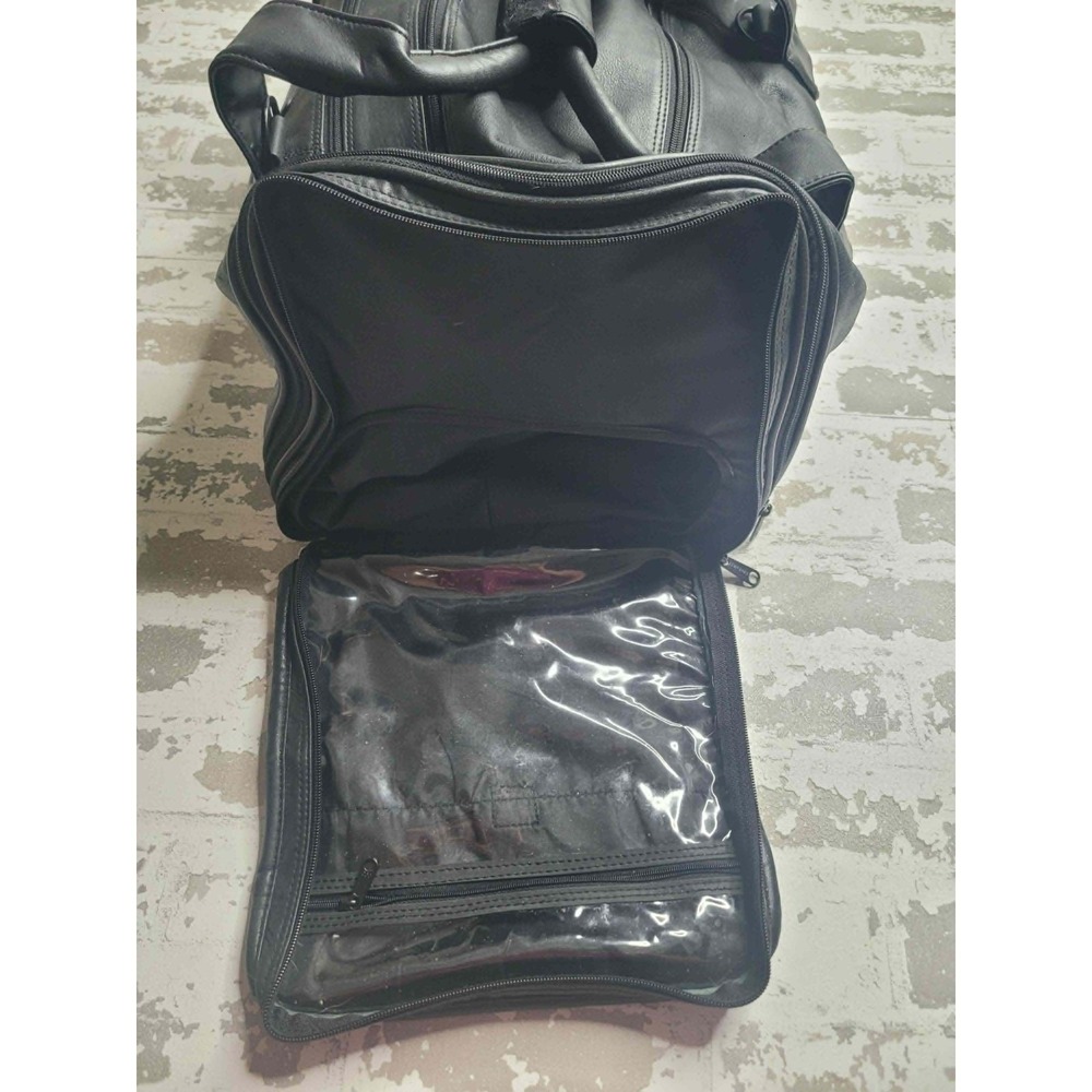 Givenchy Black Leather Expandable Duffle Bag The International at Castle Pines - Picture 3 of 12